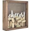 imageMCS 66959 Bar None Cheers Wine Cork Holder Shadowbox 10quotx10quot BrownCheers