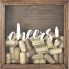 imageMCS 66959 Bar None Cheers Wine Cork Holder Shadowbox 10quotx10quot BrownCheers