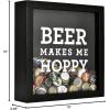 imageMCS 66959 Bar None Cheers Wine Cork Holder Shadowbox 10quotx10quot BrownHoppy Beer