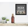 imageMCS 66959 Bar None Cheers Wine Cork Holder Shadowbox 10quotx10quot BrownHoppy Beer