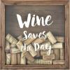 imageMCS 66959 Bar None Cheers Wine Cork Holder Shadowbox 10quotx10quot BrownWine Saves The Day