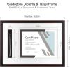 imageMCS Black Graduation Diploma and Tassel Frame 1825x13 Inch Overall SizeExpresso