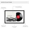 imageMCS Double Matte Record Album Frame 165x25 Record Frame White Frame for LP Vinyl Record ampamp Jacket Display 1PackBlack