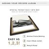imageMCS Double Matte Record Album Frame 165x25 Record Frame White Frame for LP Vinyl Record ampamp Jacket Display 1PackBlack