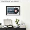 imageMCS Double Matte Record Album Frame 165x25 Record Frame White Frame for LP Vinyl Record ampamp Jacket Display 1PackBlack