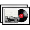 imageMCS Double Matte Record Album Frame 165x25 Record Frame White Frame for LP Vinyl Record ampamp Jacket Display 1PackBlack
