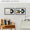 imageMCS Double Matte Record Album Frame 165x25 Record Frame White Frame for LP Vinyl Record ampamp Jacket Display 1PackBlack