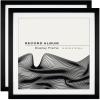 imageMCS Double Matte Record Album Frame 165x25 Record Frame White Frame for LP Vinyl Record ampamp Jacket Display 1PackBlack