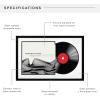 imageMCS Double Matte Record Album Frame 165x25 Record Frame White Frame for LP Vinyl Record ampamp Jacket Display 1PackBlack With Black Bottom Mat