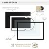 imageMCS Double Matte Record Album Frame 165x25 Record Frame White Frame for LP Vinyl Record ampamp Jacket Display 1PackBlack With Black Bottom Mat