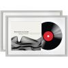 imageMCS Double Matte Record Album Frame 165x25 Record Frame White Frame for LP Vinyl Record ampamp Jacket Display 1PackGrey
