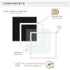 imageMCS Double Matte Record Album Frame 165x25 Record Frame White Frame for LP Vinyl Record ampamp Jacket Display 1PackGrey
