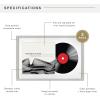 imageMCS Double Matte Record Album Frame 165x25 Record Frame White Frame for LP Vinyl Record ampamp Jacket Display 1PackGrey