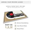 imageMCS Double Matte Record Album Frame 165x25 Record Frame White Frame for LP Vinyl Record ampamp Jacket Display 1PackGrey