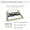 imageMCS Double Matte Record Album Frame 165x25 Record Frame White Frame for LP Vinyl Record ampamp Jacket Display 1PackGrey