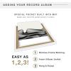 imageMCS Double Matte Record Album Frame 165x25 Record Frame White Frame for LP Vinyl Record ampamp Jacket Display 1PackWhite