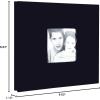 imageMCS Expandable 10  Page inserts Fabric Scrapbook Album with Photo Opening Cover and 8 x 8 Inch Pages 96 x 85 Inch Black