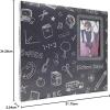 imageMCS Expandable 10Page Glitter Scrapbook Album with Photo Opening Cover and 12 x 12 Inch Pages 135 x 125 Inch Black DiamondBlack