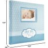imageMCS Expandable 10Page Glitter Scrapbook Album with Photo Opening Cover and 12 x 12 Inch Pages 135 x 125 Inch Black DiamondBlue