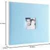 imageMCS Expandable 10Page Glitter Scrapbook Album with Photo Opening Cover and 12 x 12 Inch Pages 135 x 125 Inch Black DiamondBlue
