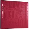 imageMCS Expressions Collection Live Laugh Love Expandable 10Page Scrapbook Album with 12 x 12 Inch Pages 135 x 125 Inch Red