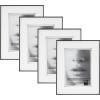 imageMCS Framatic Fineline Aluminum Frame Black 8 x 10 in matted to 5 x 7 in 4 pkBlack