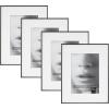 imageMCS Framatic Fineline Aluminum Frame Black 8 x 10 in matted to 5 x 7 in 4 pkBlack