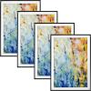 imageMCS Framatic Fineline Aluminum Frame Black 8 x 10 in matted to 5 x 7 in 4 pkBlack