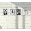 imageMCS Framatic Fineline Aluminum Frame Black 8 x 10 in matted to 5 x 7 in 4 pkBlack