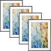 imageMCS Framatic Fineline Aluminum Frame Black 8 x 10 in matted to 5 x 7 in 4 pkBlack