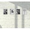 imageMCS Framatic Fineline Aluminum Frame Black 8 x 10 in matted to 5 x 7 in 4 pkSilver