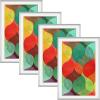 imageMCS Framatic Fineline Aluminum Frame Black 8 x 10 in matted to 5 x 7 in 4 pkSilver