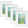 imageMCS Framatic Fineline Aluminum Frame Black 8 x 10 in matted to 5 x 7 in 4 pkSilver