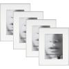 imageMCS Framatic Fineline Aluminum Frame Black 8 x 10 in matted to 5 x 7 in 4 pkSilver