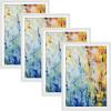 imageMCS Framatic Fineline Aluminum Frame Black 8 x 10 in matted to 5 x 7 in 4 pkWhite