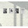 imageMCS Framatic Fineline Aluminum Frame Black 8 x 10 in matted to 5 x 7 in 4 pkWhite