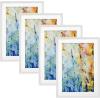 imageMCS Framatic Fineline Aluminum Frame Black 8 x 10 in matted to 5 x 7 in 4 pkWhite