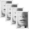 imageMCS Framatic Fineline Aluminum Frame Black 8 x 10 in matted to 5 x 7 in 4 pkWhite