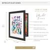 imageMCS Kids Artwork Frame Changeable Magnetic Picture Frame with Storage for Childrens Art 12 x 16 Inch with 9 x 12 Inch Mat BlackBlack