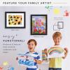 imageMCS Kids Artwork Frame Changeable Magnetic Picture Frame with Storage for Childrens Art 12 x 16 Inch with 9 x 12 Inch Mat BlackBlack