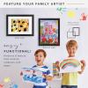 imageMCS Kids Artwork Frame Changeable Magnetic Picture Frame with Storage for Childrens Art 12 x 16 Inch with 9 x 12 Inch Mat BlackBlack