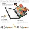 imageMCS Kids Artwork Frame Changeable Magnetic Picture Frame with Storage for Childrens Art 12 x 16 Inch with 9 x 12 Inch Mat BlackBlack