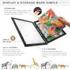 imageMCS Kids Artwork Frame Changeable Magnetic Picture Frame with Storage for Childrens Art 12 x 16 Inch with 9 x 12 Inch Mat BlackBlack