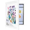 imageMCS Kids Artwork Frame Changeable Magnetic Picture Frame with Storage for Childrens Art 12 x 16 Inch with 9 x 12 Inch Mat BlackWhite