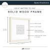 imageMCS Master ampamp Co 8x8 Gallery Wood Frame Square Frame for Photos ampamp Artwork Displays 4x4 with Mat or 8x8 Without Mat Hinged Easel for Tabletop or Wall Display Natural 1PackWhite