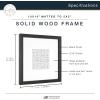 imageMCS Master ampamp Co 8x8 Gallery Wood Frame Square Frame for Photos ampamp Artwork Displays 4x4 with Mat or 8x8 Without Mat Hinged Easel for Tabletop or Wall Display Natural 1PackBlack