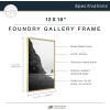 imageMCS Master ampamp Co Foundry Metal 11x14 Picture Frame Display Pictures 85x11 With Mat or 11x14 Without Mat Vertical ampamp Horizontal Wall Hanging Picture Frame for Photos ampamp Posters Black 1PackBrass