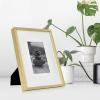 imageMCS Master ampamp Co Foundry Metal 11x14 Picture Frame Display Pictures 85x11 With Mat or 11x14 Without Mat Vertical ampamp Horizontal Wall Hanging Picture Frame for Photos ampamp Posters Black 1PackBrass