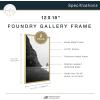imageMCS Master ampamp Co Foundry Metal 11x14 Picture Frame Display Pictures 85x11 With Mat or 11x14 Without Mat Vertical ampamp Horizontal Wall Hanging Picture Frame for Photos ampamp Posters Black 1PackBrass