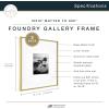 imageMCS Master ampamp Co Foundry Metal 11x14 Picture Frame Display Pictures 85x11 With Mat or 11x14 Without Mat Vertical ampamp Horizontal Wall Hanging Picture Frame for Photos ampamp Posters Black 1PackBrass